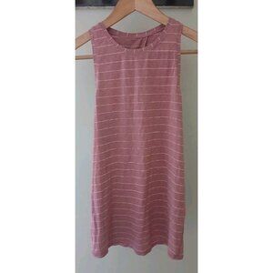Lululemon All Tied Up Tank Top Open Back Sleeveless Est Size 4 6 Pink Stripe